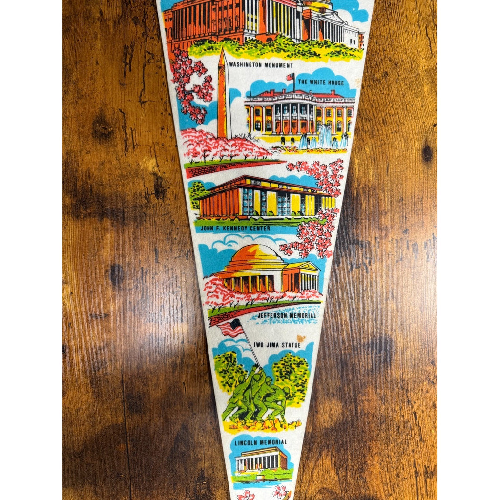Vintage Washington D.C. pennant vertical
