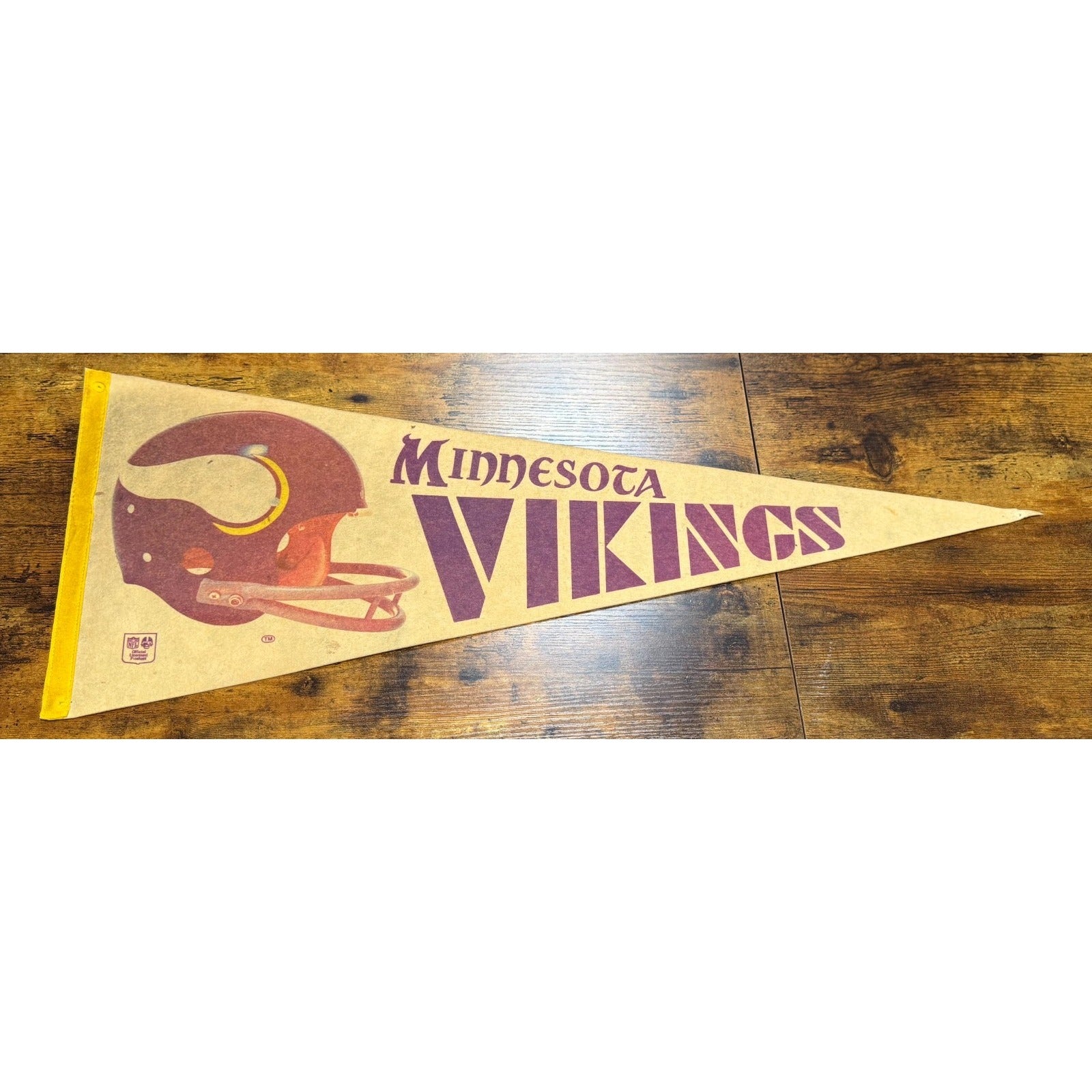 Vintage NFL Minnesota Vikings pennant stained