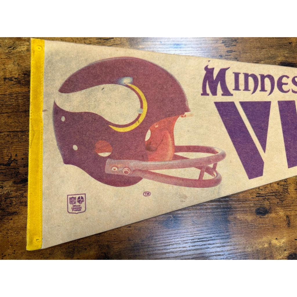 Vintage NFL Minnesota Vikings pennant stained