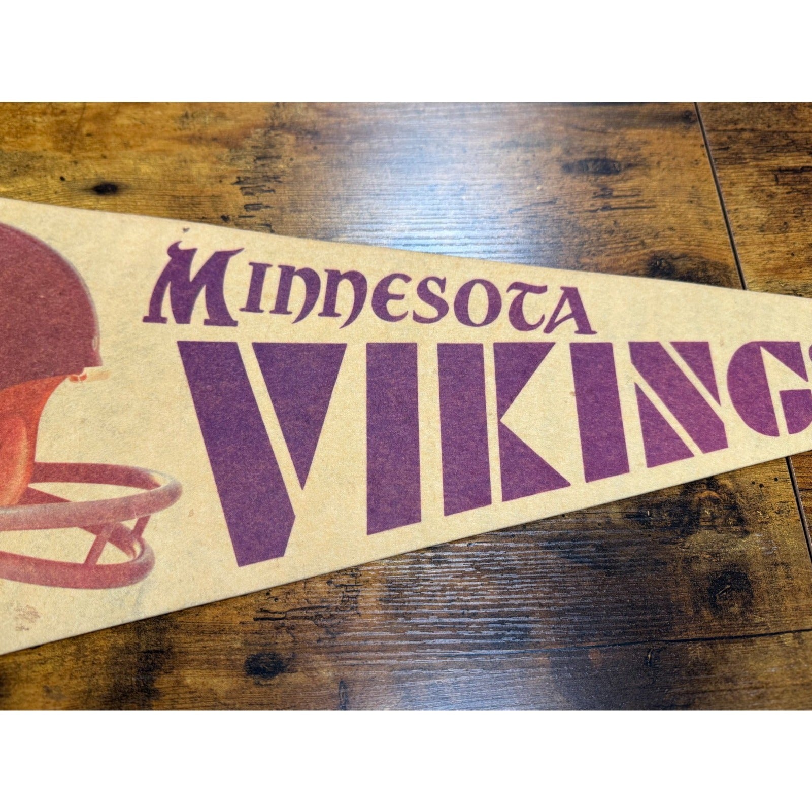 Vintage NFL Minnesota Vikings pennant stained