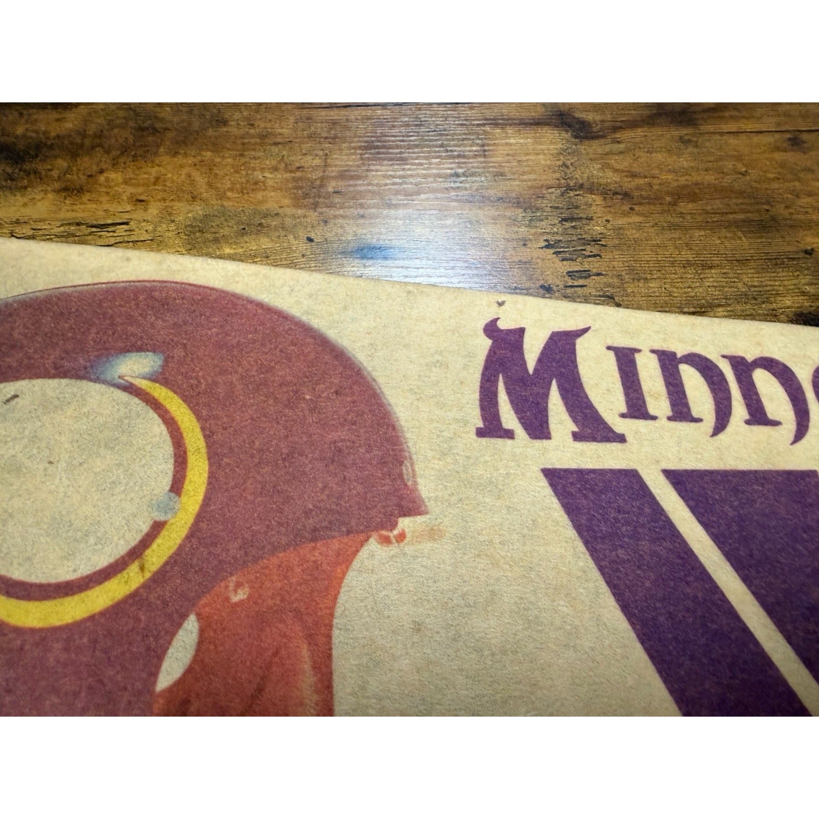 Vintage NFL Minnesota Vikings pennant stained