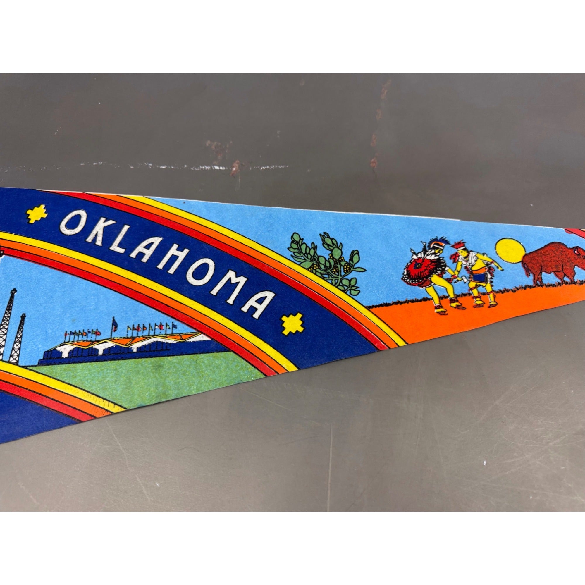 Vintage Oklahoma state pennant