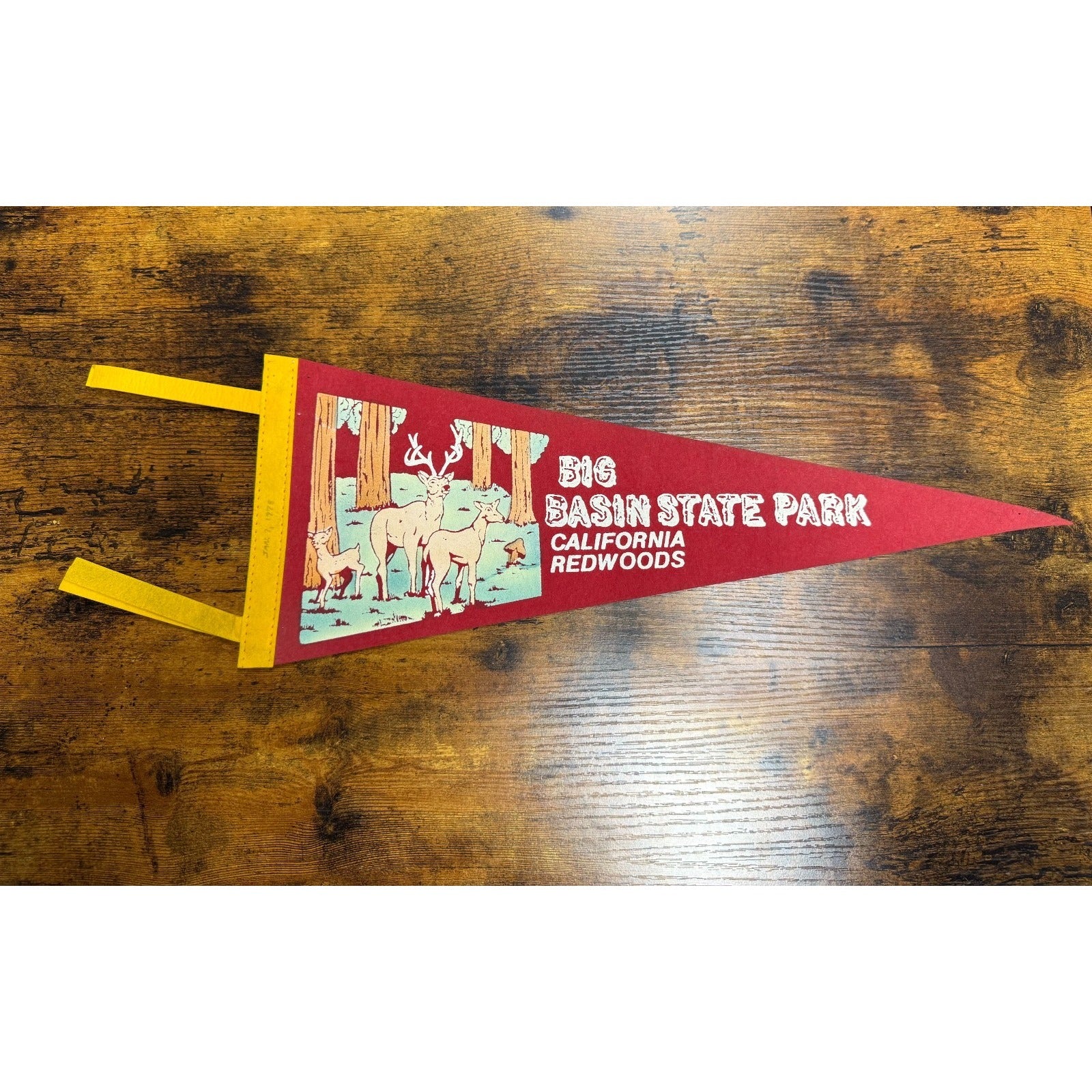 Vintage Big Basin State Park California Redwoods pennant
