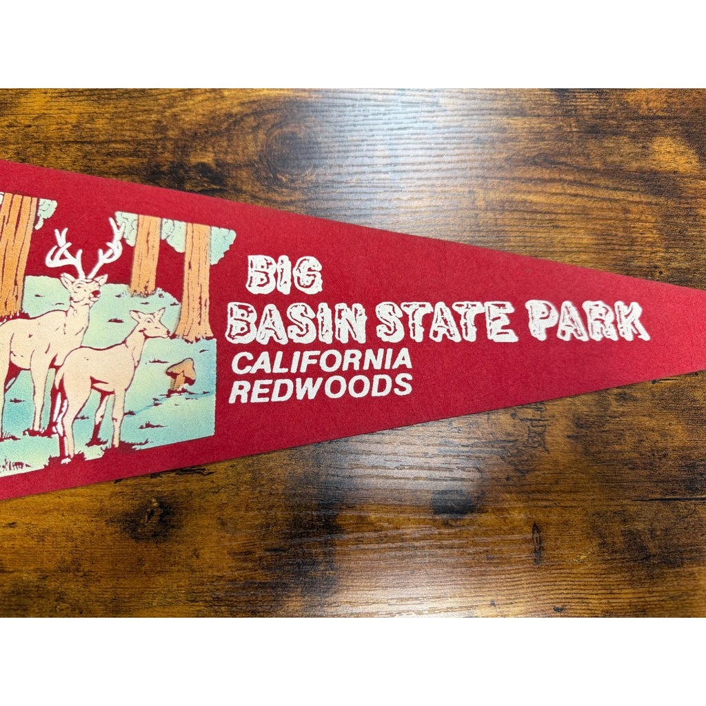 Vintage Big Basin State Park California Redwoods pennant