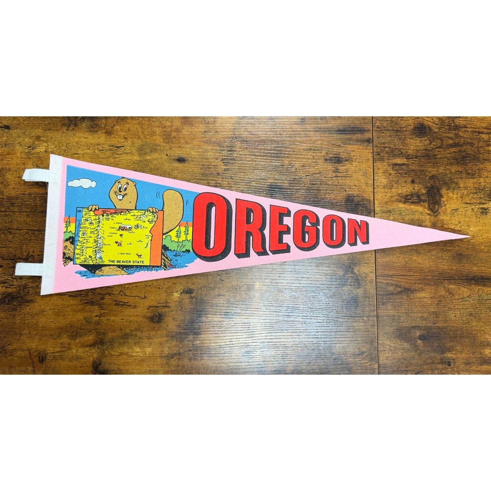 Vintage Oregon State pennant "the Beaver State"