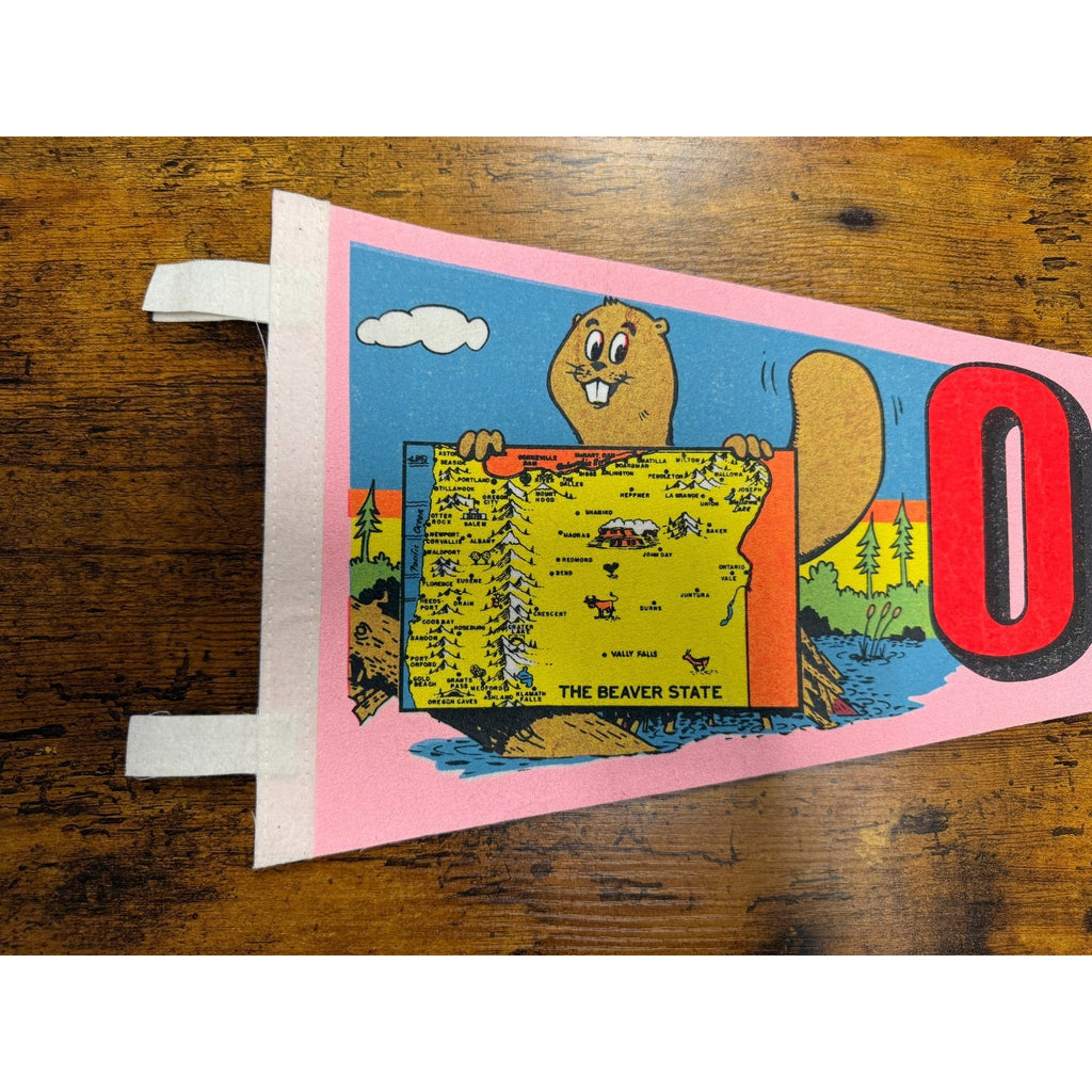 Vintage Oregon State pennant "the Beaver State"