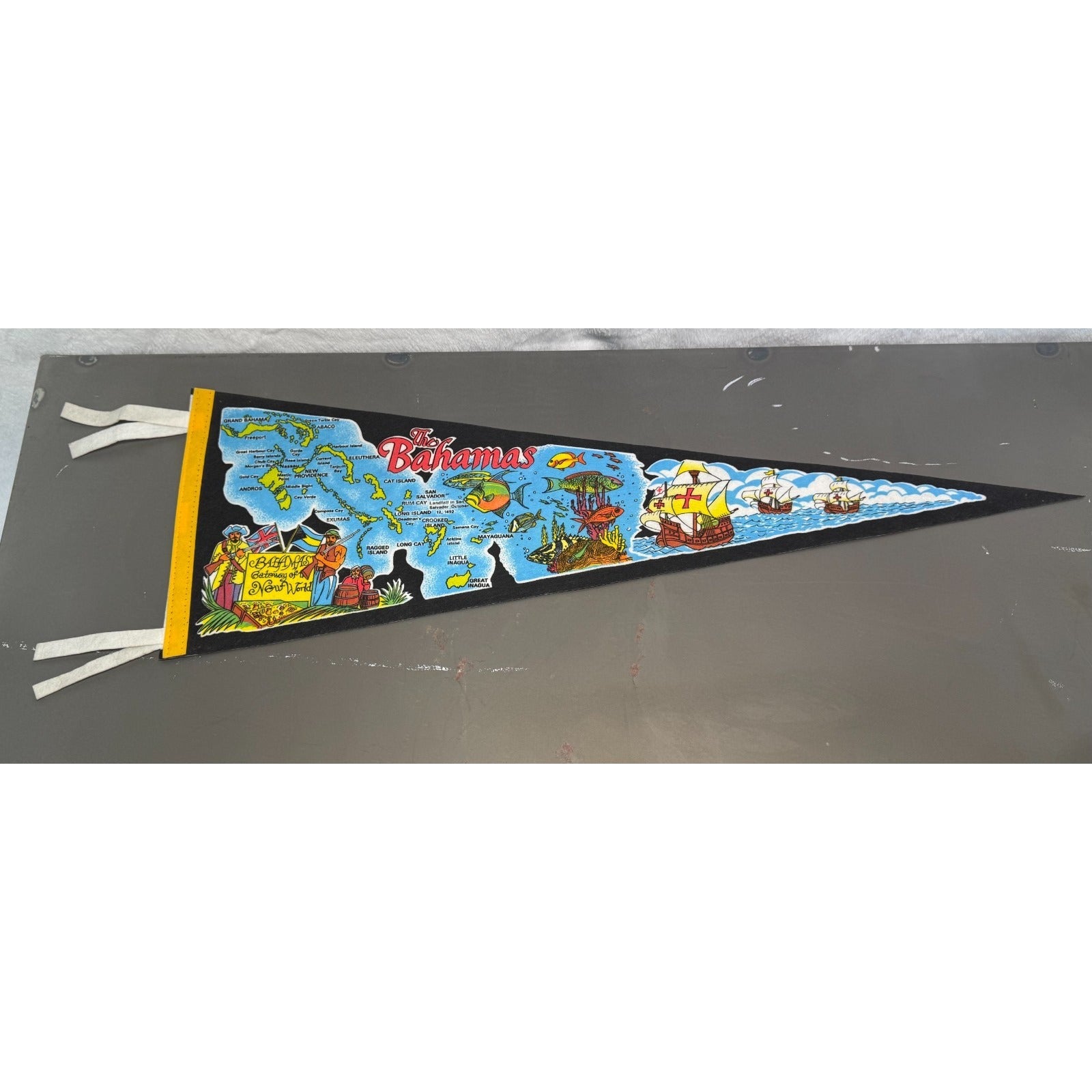 Vintage The Bahamas Gateway to the New World pennant