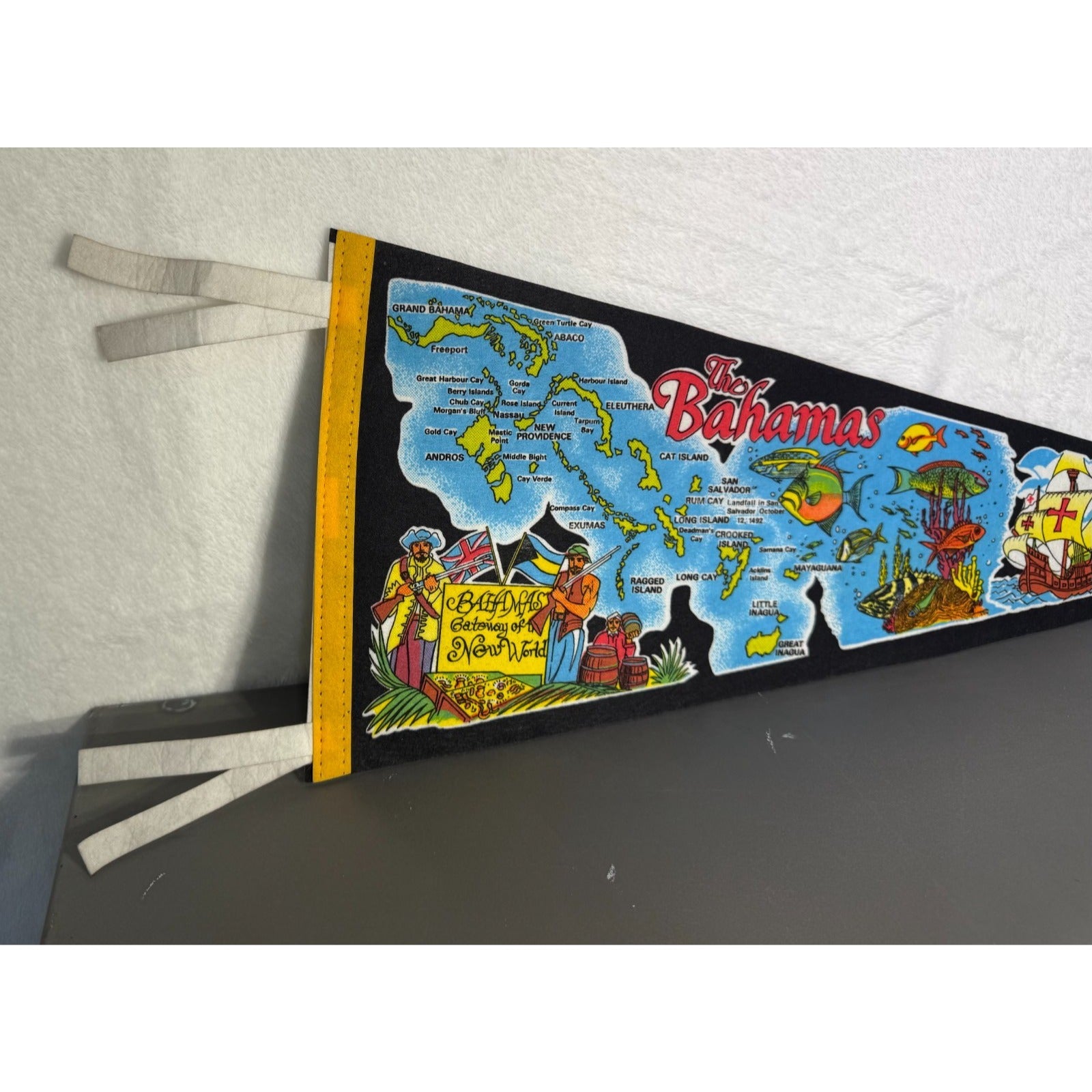 Vintage The Bahamas Gateway to the New World pennant