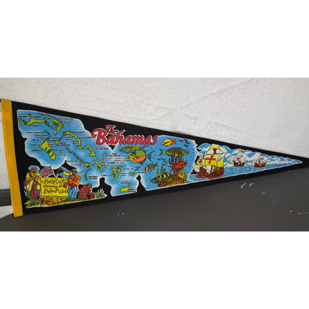 Vintage The Bahamas Gateway to the New World pennant
