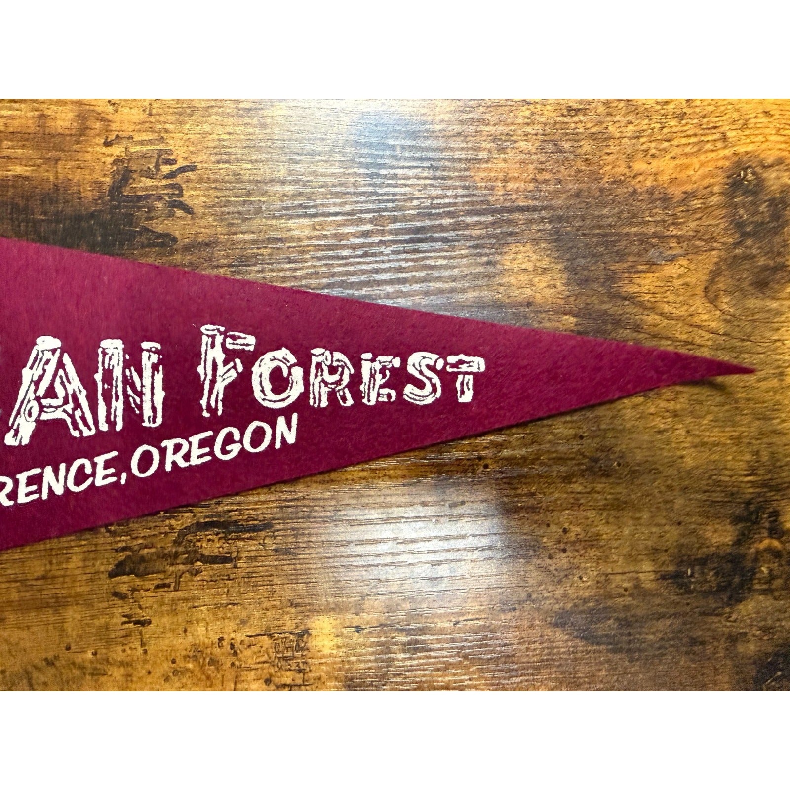 Vintage Indian Forest Hwy. 101 Florence, Oregon pennant