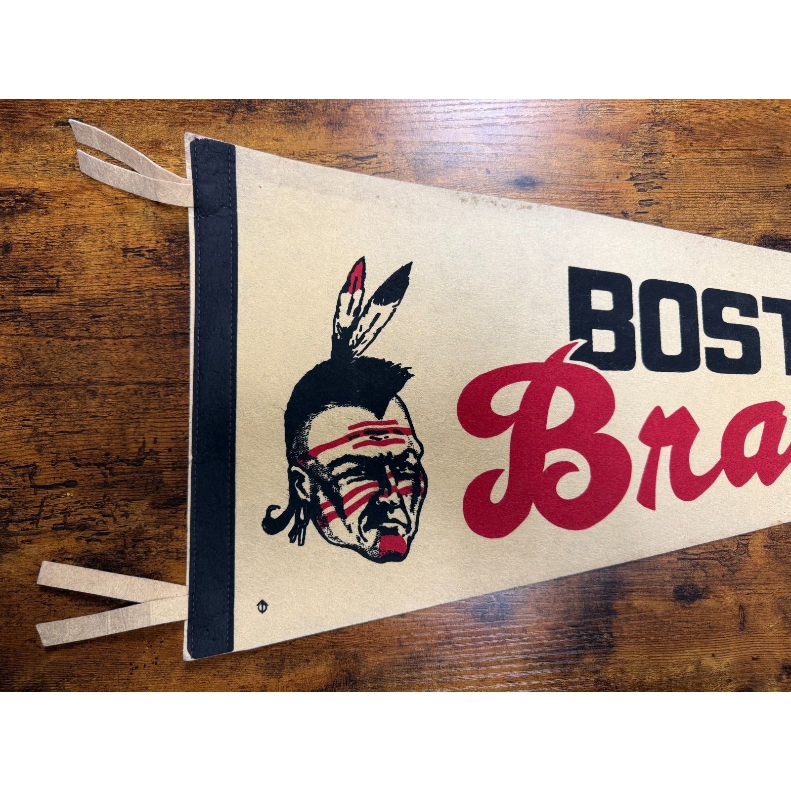 Vintage AHL Hockey Boston Braves pennant