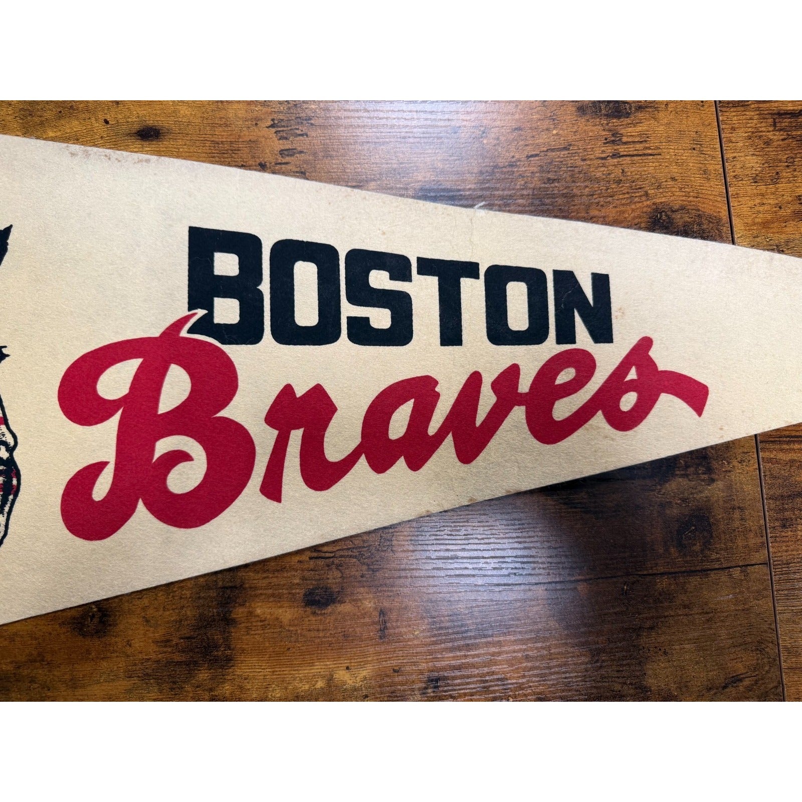 Vintage AHL Hockey Boston Braves pennant