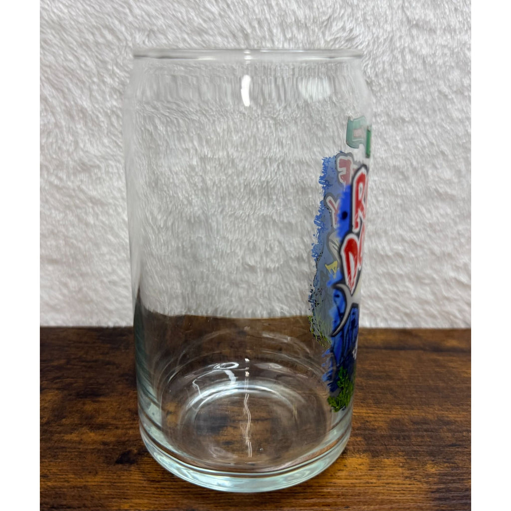 Tampa Bay Brewing Company Reef Donkey APA Pint Glass With Colorful Fish Design