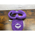 BCOZZY Chin Supporting Travel Pillow Purple/Gray Fleece With Storage Bag