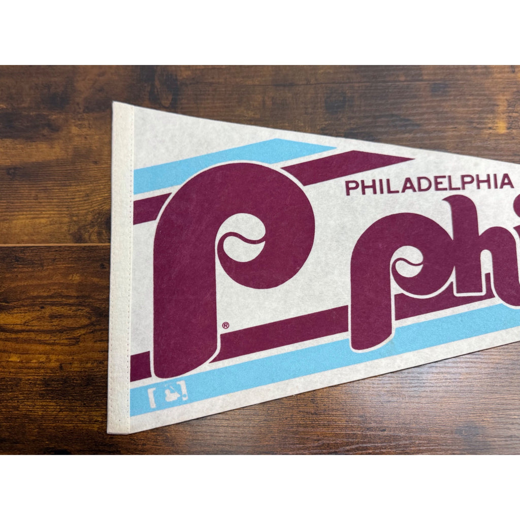 Vintage Philadelphia Phillies Felt Pennant MLB Baseball Memorabilia 29.5 inches