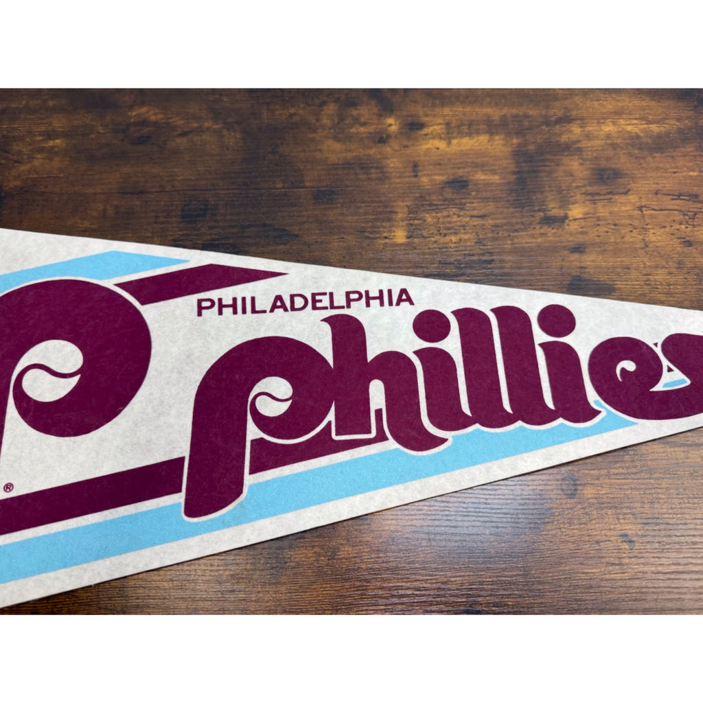 Vintage Philadelphia Phillies Felt Pennant MLB Baseball Memorabilia 29.5 inches