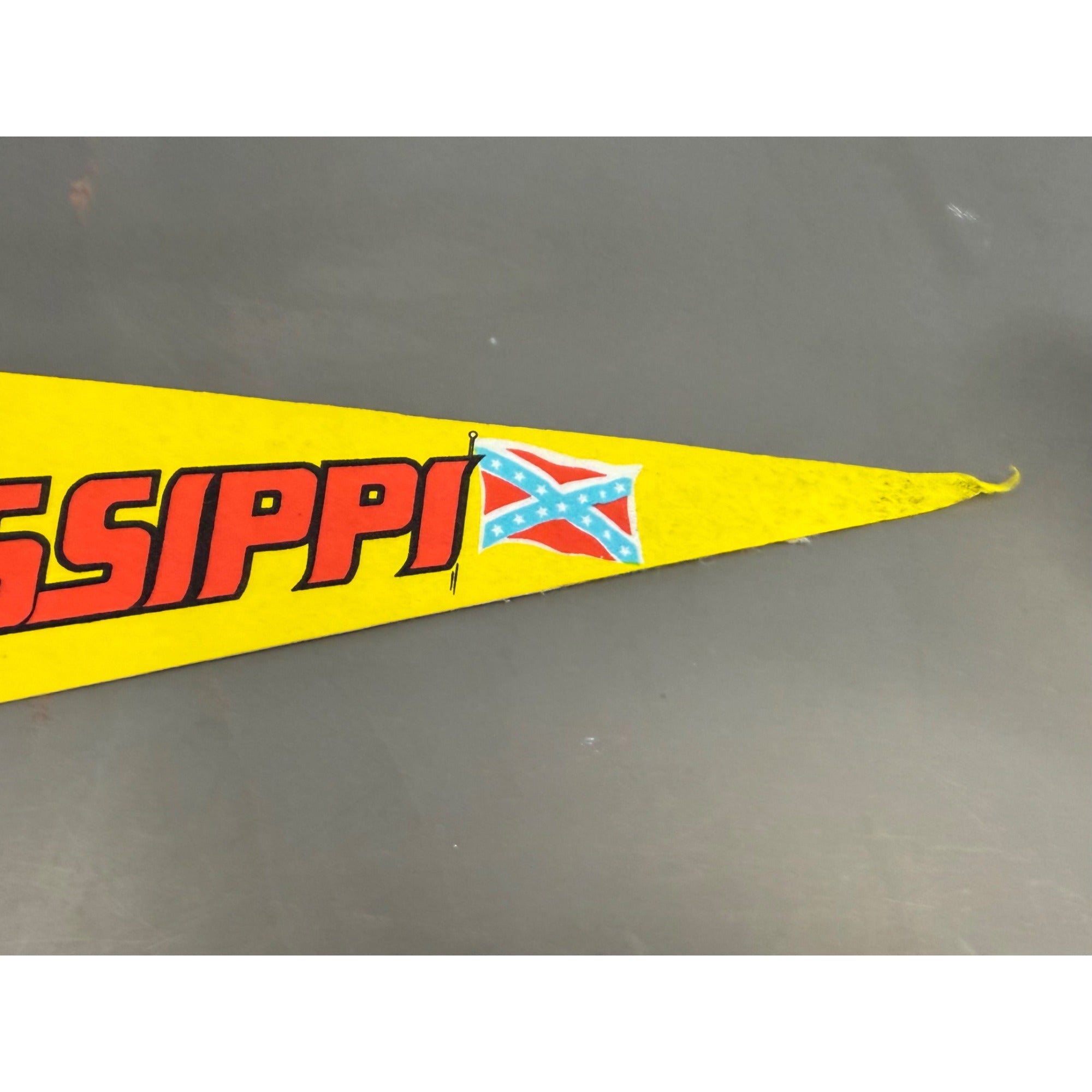 Vintage Mississippi State pennant damaged tip
