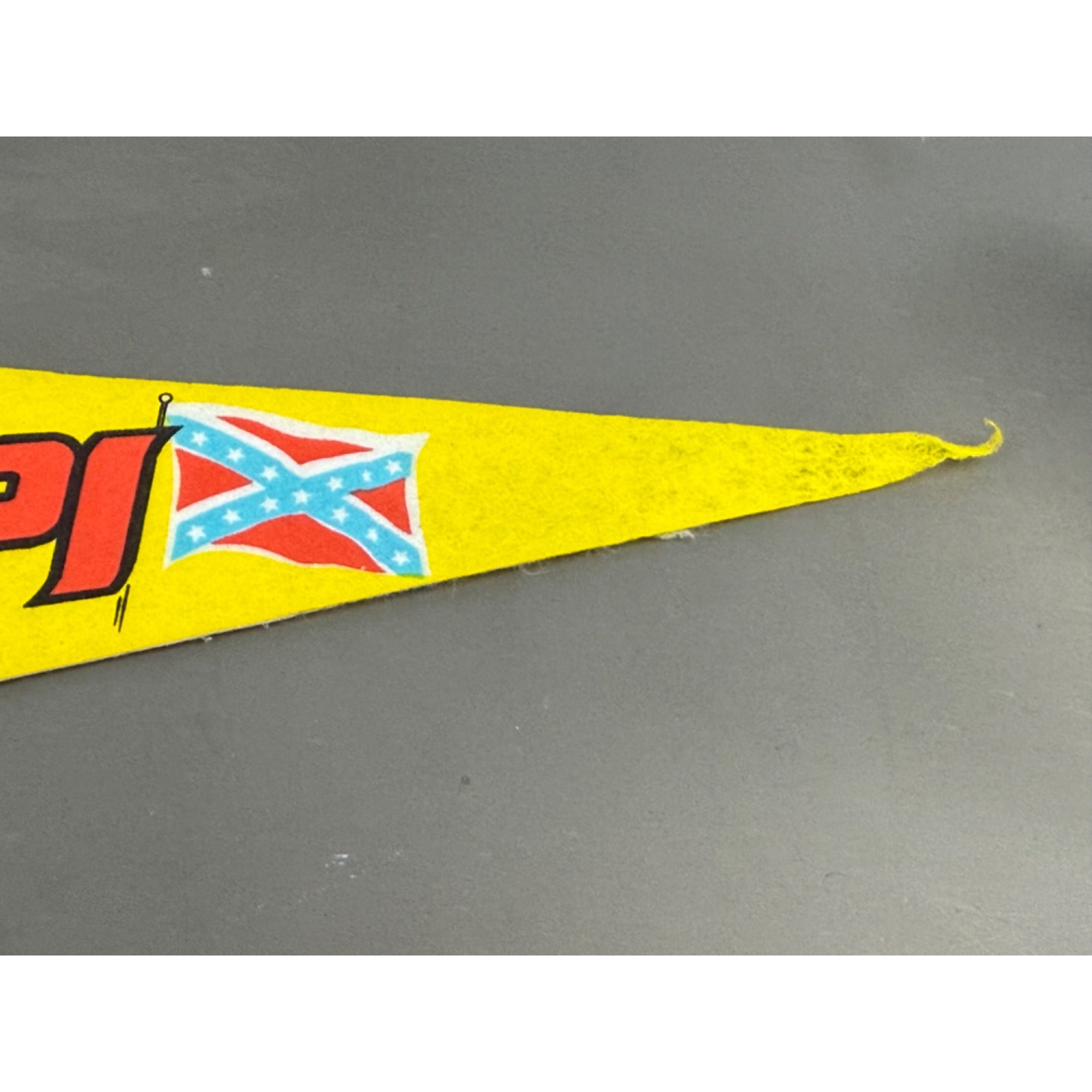 Vintage Mississippi State pennant damaged tip