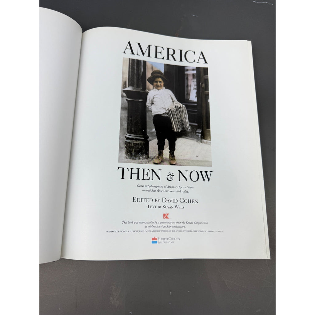 America Then & Now Hardcover Book By David Cohen HarperCollins 1992 Photography Edition
