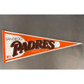 San Diego Padres Baseball Club Vintage Pennant Orange & Brown MLB Memorabilia