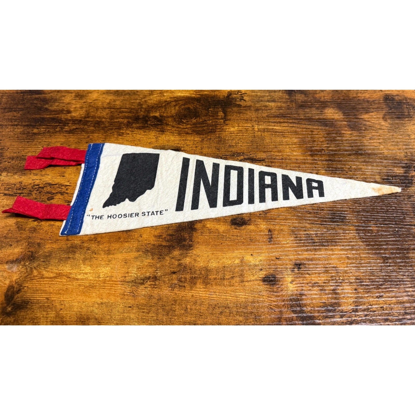 Vintage Indiana State pennant The Hoosier State