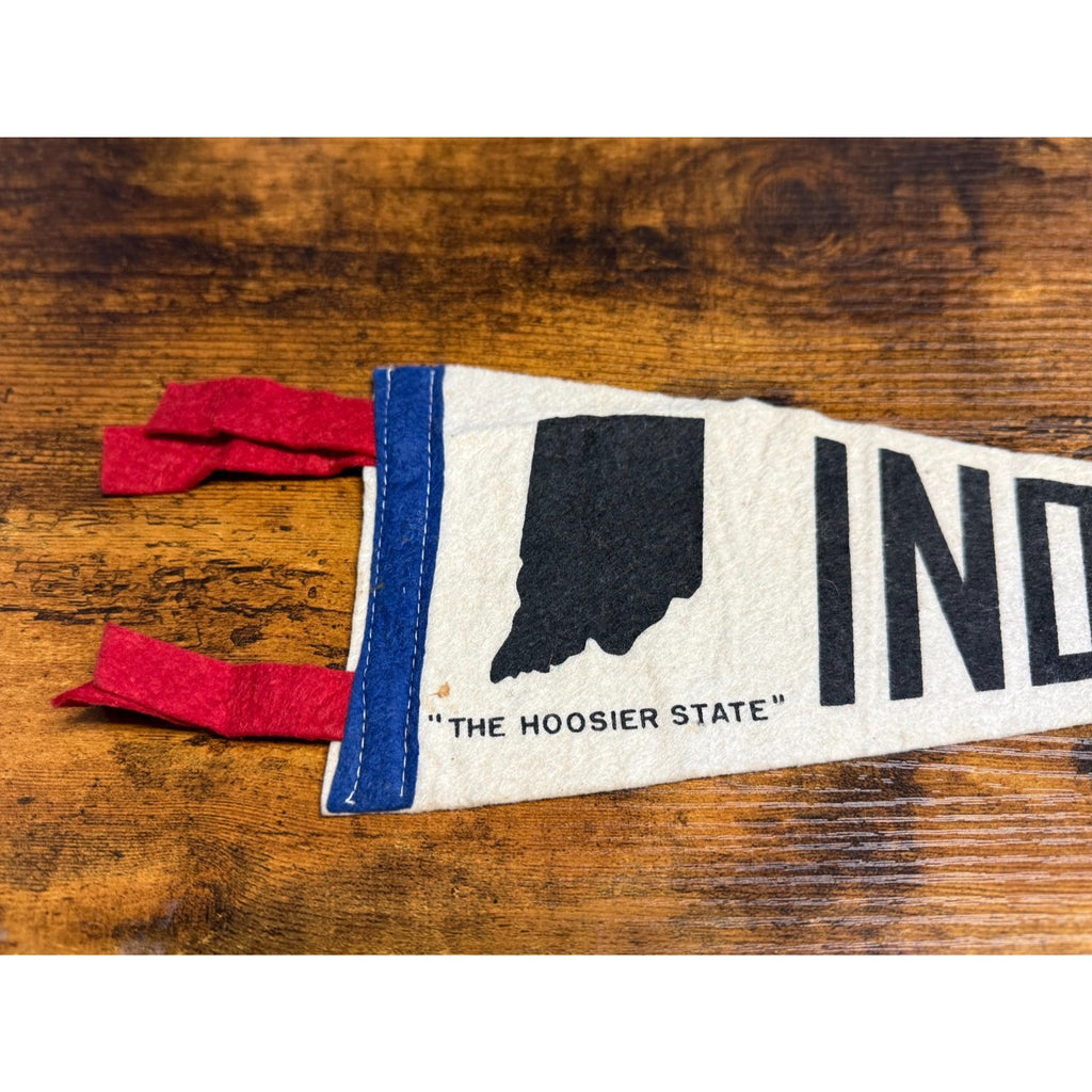 Vintage Indiana State pennant The Hoosier State