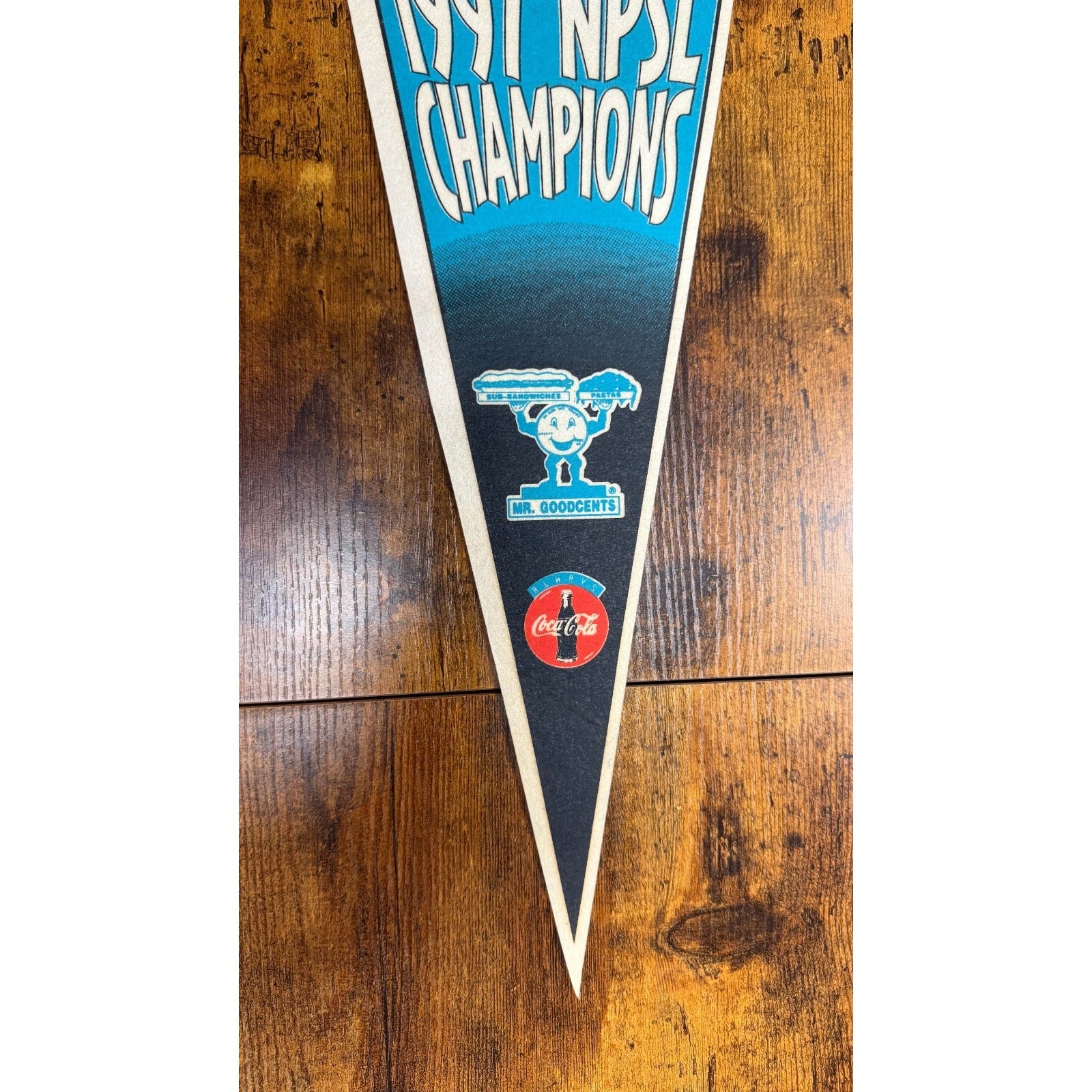 Vintage 1997 NPSL Champions Kansas City Attack pennant