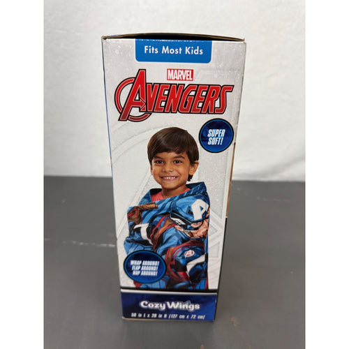 Marvel Avengers Cozy Wings Blanket Wrap For Kids Captain America 50" x 28"