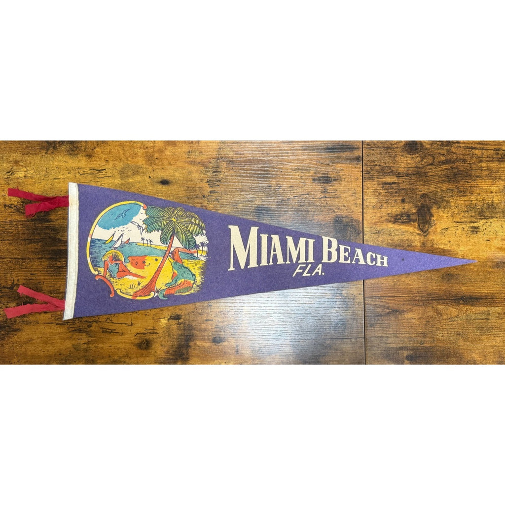 Vintage Miami Beach, Florida pennant