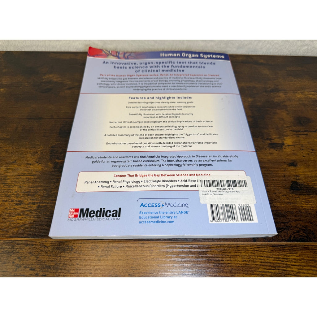 Renal: An Integrated Approach To Disease By Paul G. Schmitz Lange McGraw Hill