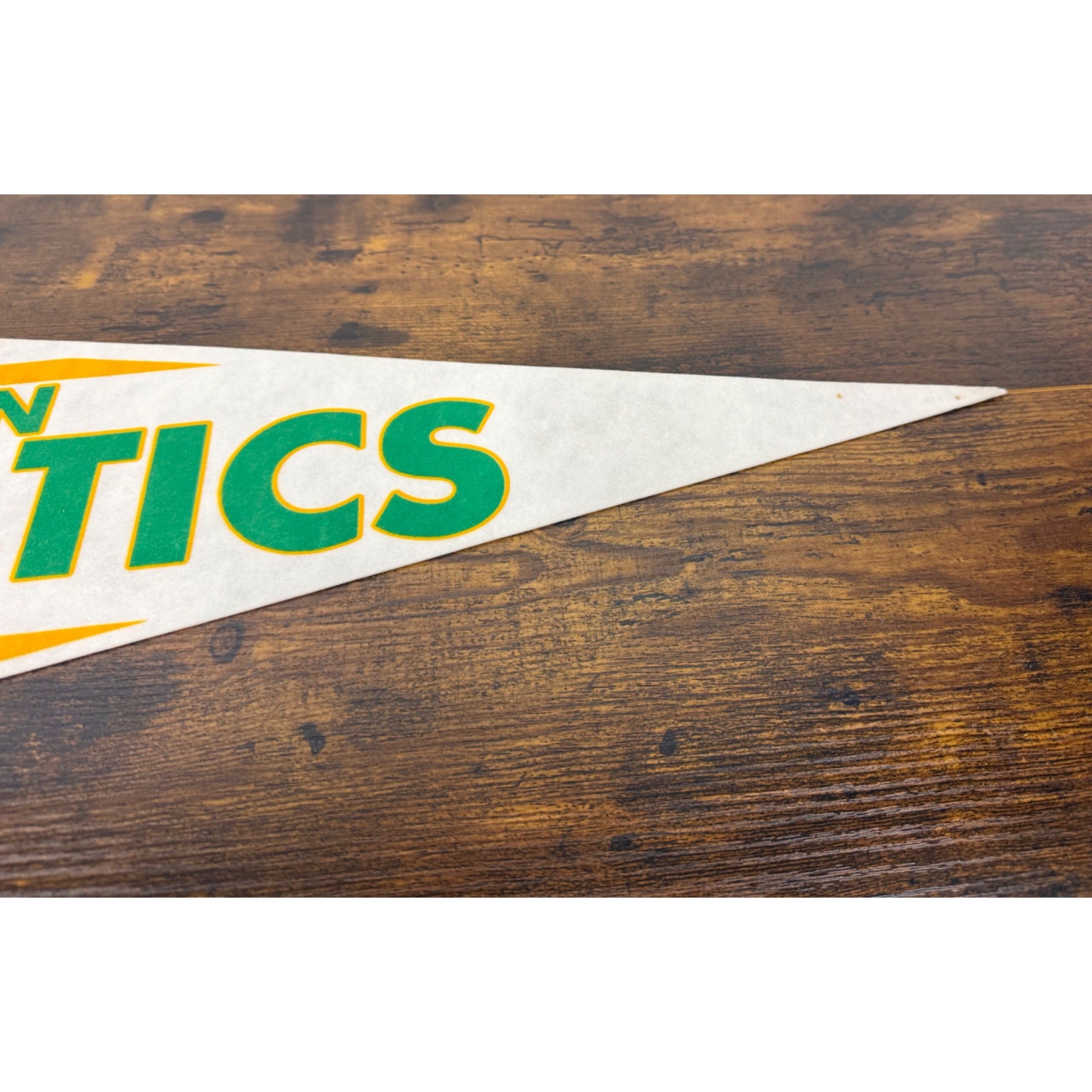 Vintage Boston Celtics NBA Licensed Felt Pennant With Shamrock Mascot