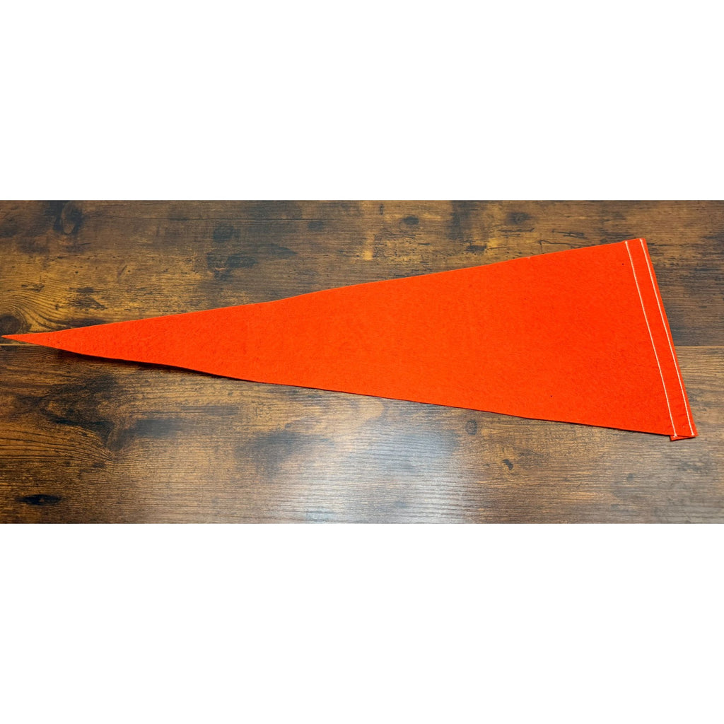 Vintage Circus Vargas Felt Pennant With White Graphics On Orange Felt