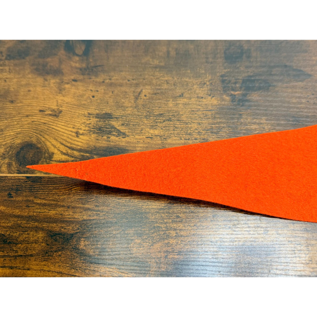 Vintage Circus Vargas Felt Pennant With White Graphics On Orange Felt