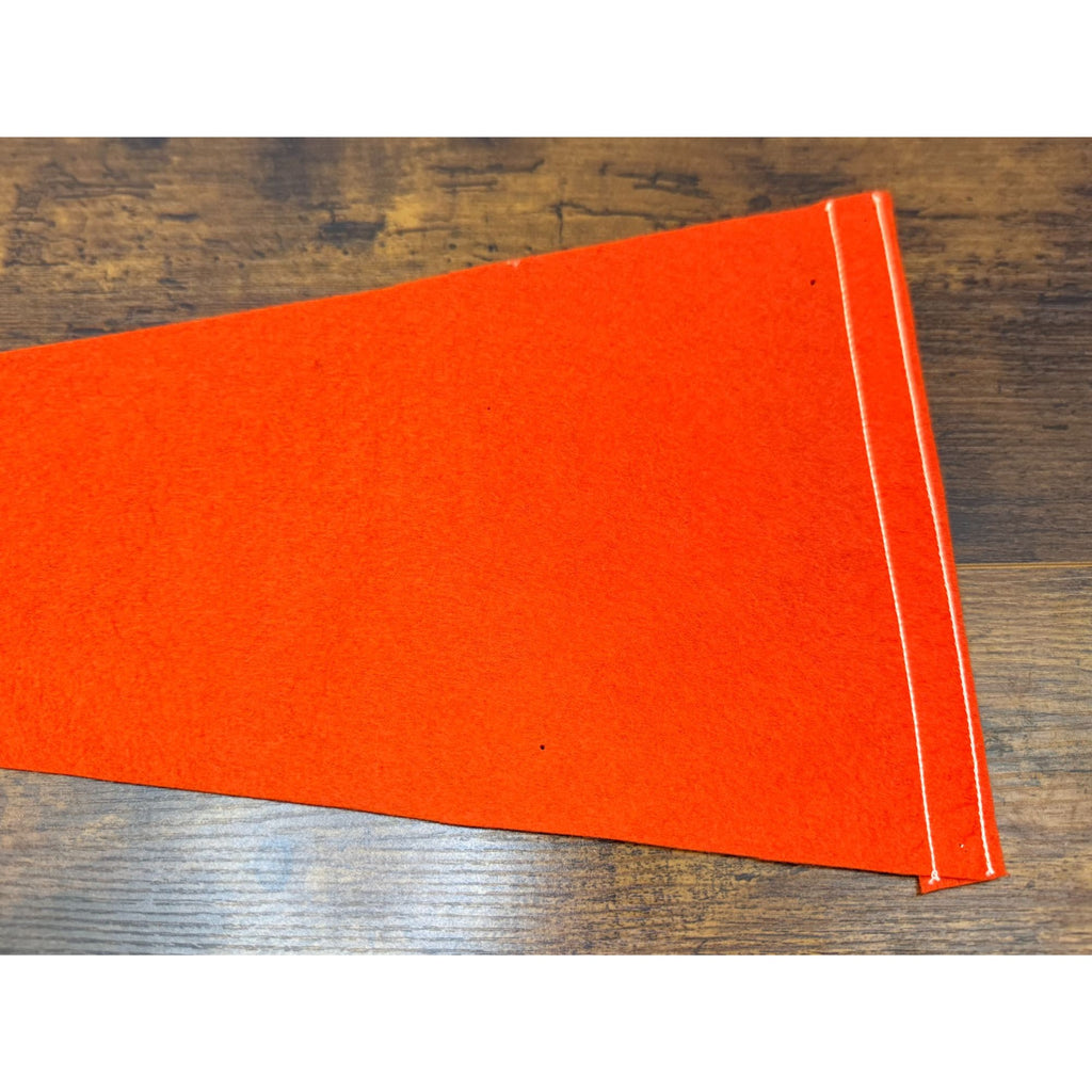 Vintage Circus Vargas Felt Pennant With White Graphics On Orange Felt