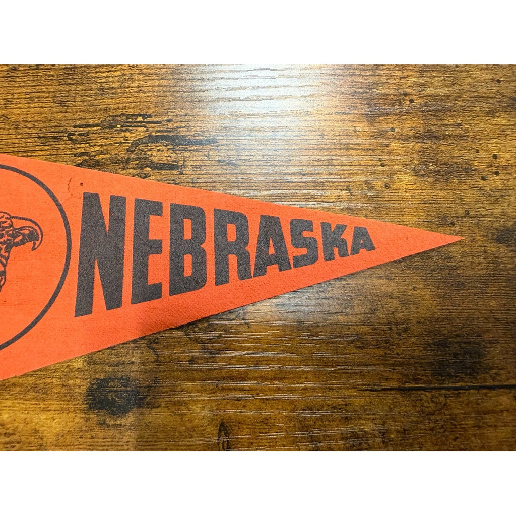 Vintage Nebraska Beef Cattle Souvenir Mini Felt Pennant 8"