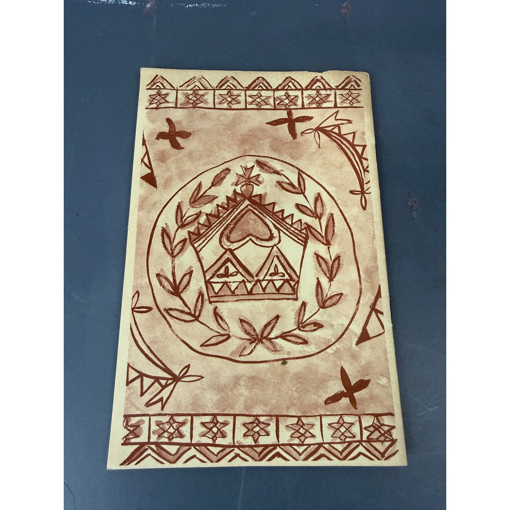 Hawaiian Folk Mass Program - Vintage Religious Booklet With Polynesian Design Cover