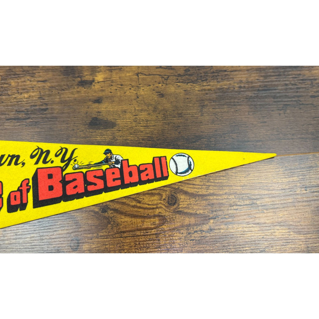 Vintage Cooperstown NY Home Of Baseball Felt Pennant 25 inches