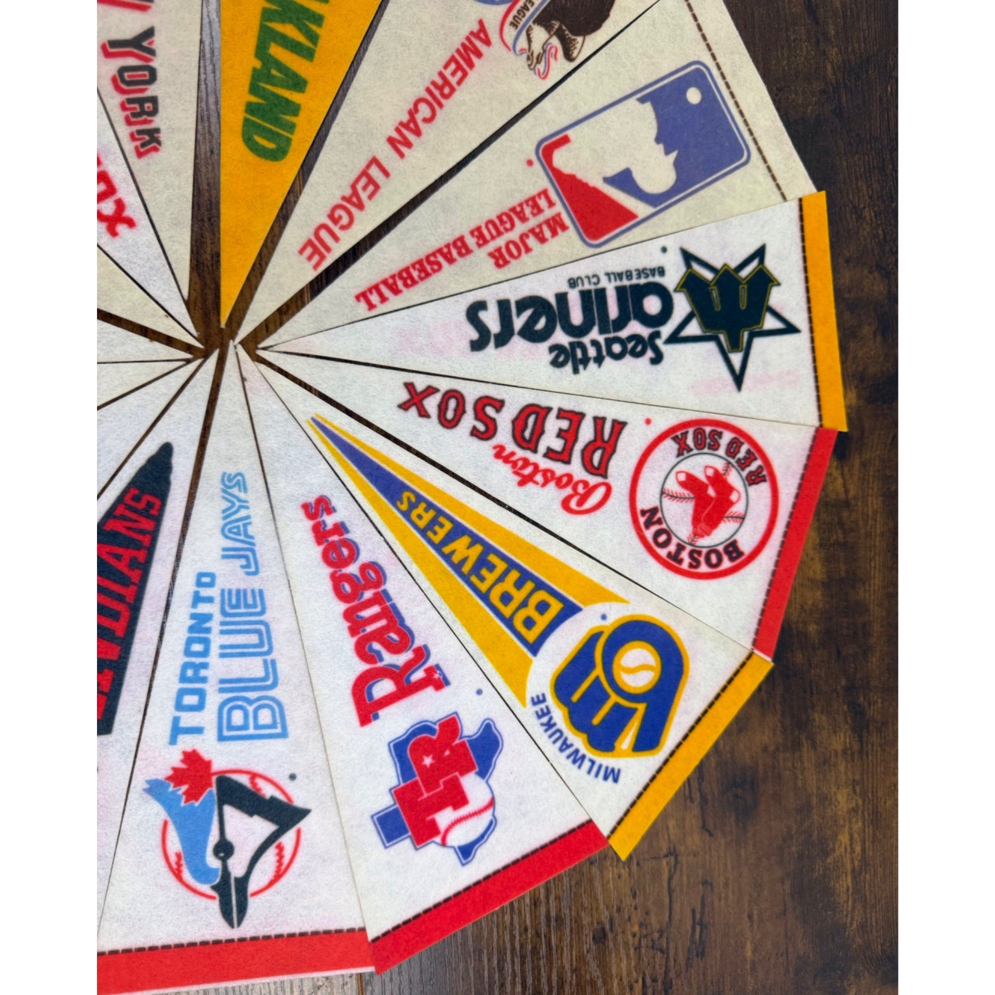 Vintage MLB Team Felt Pennant Set of 15 - Baseball Memorabilia