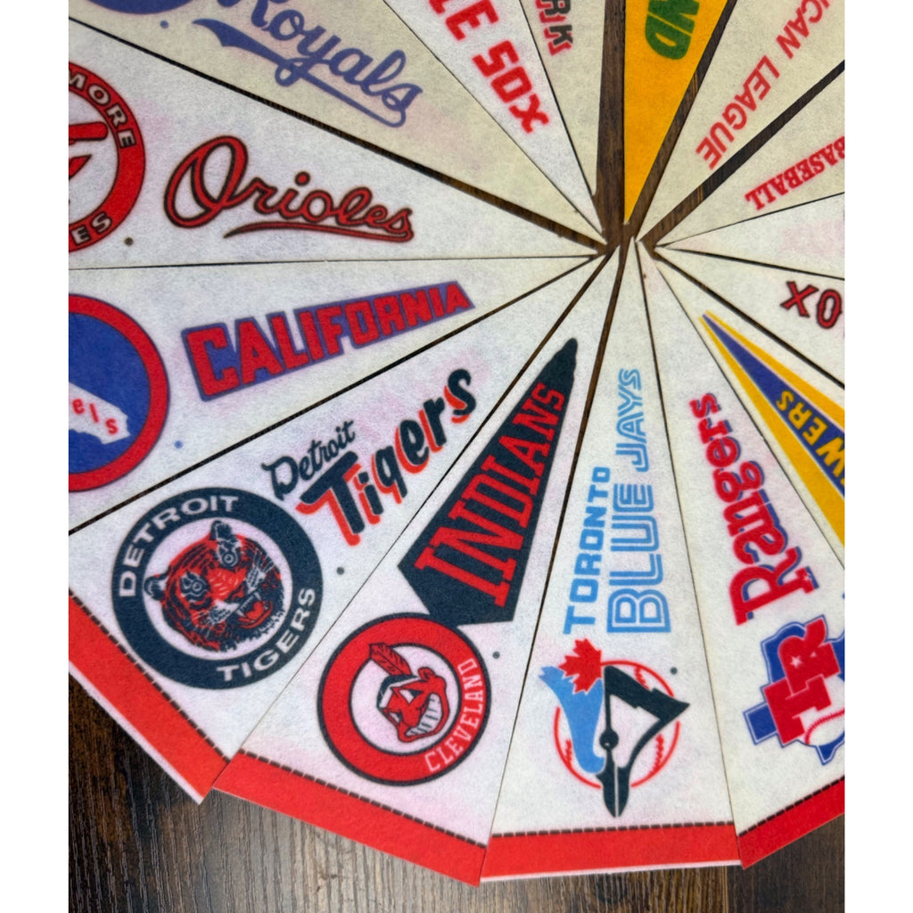 Vintage MLB Team Felt Pennant Set of 15 - Baseball Memorabilia