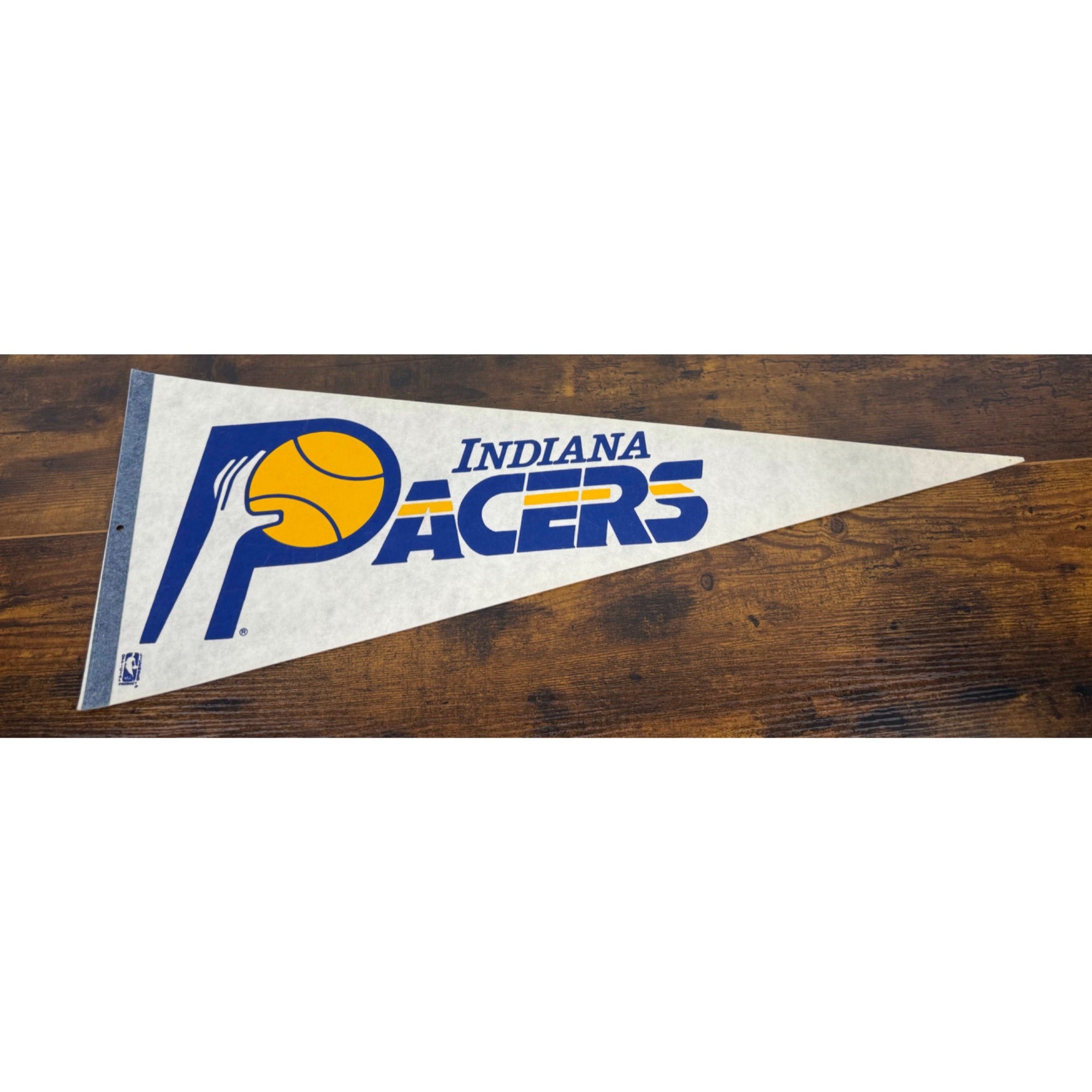 Indiana Pacers NBA Official Felt Pennant Banner - Vintage Team Memorabilia - Blue & Yellow Design