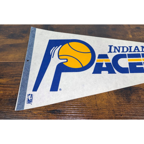 Indiana Pacers NBA Official Felt Pennant Banner - Vintage Team Memorabilia - Blue & Yellow Design