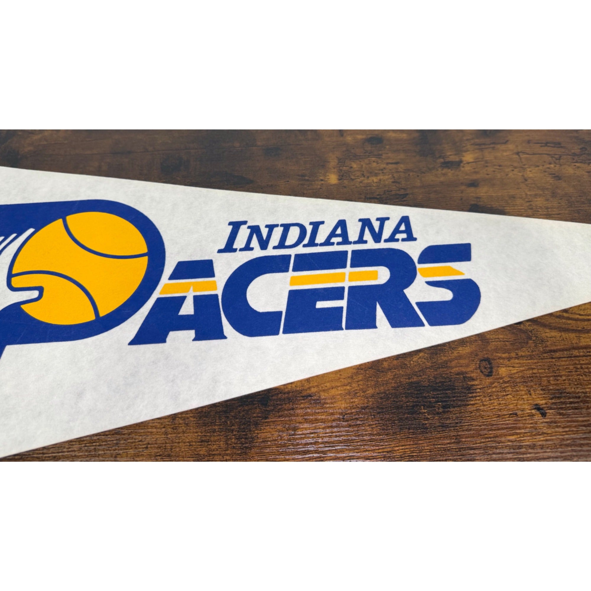 Indiana Pacers NBA Official Felt Pennant Banner - Vintage Team Memorabilia - Blue & Yellow Design