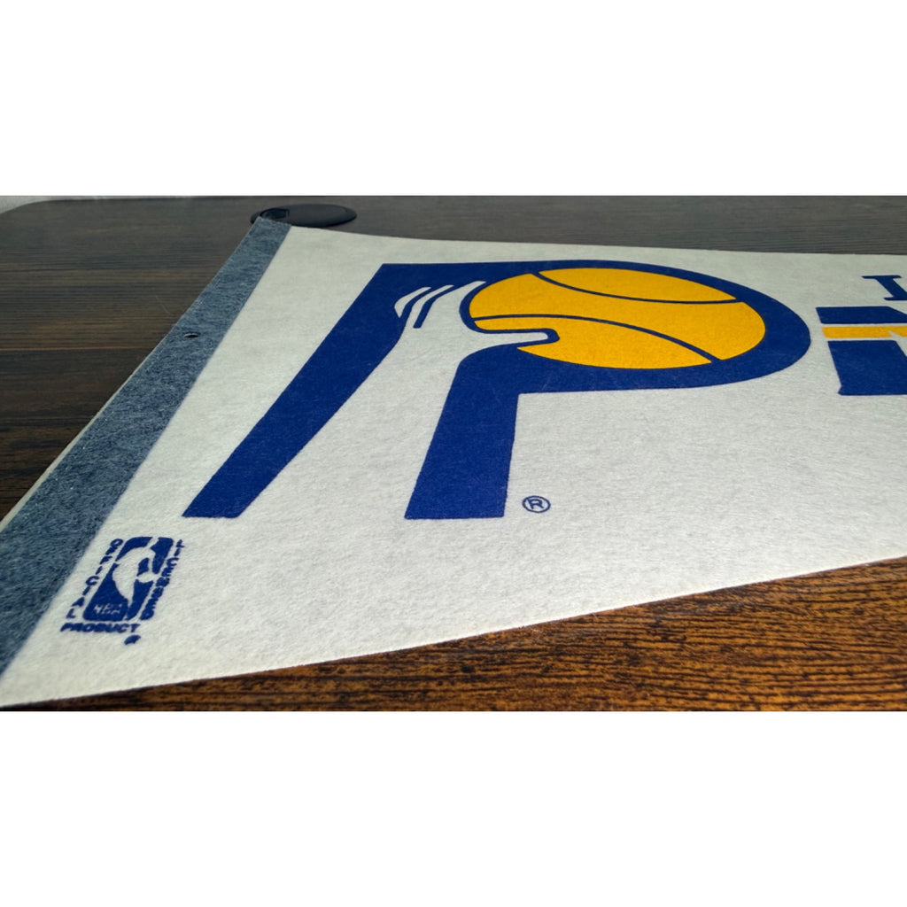 Indiana Pacers NBA Official Felt Pennant Banner - Vintage Team Memorabilia - Blue & Yellow Design