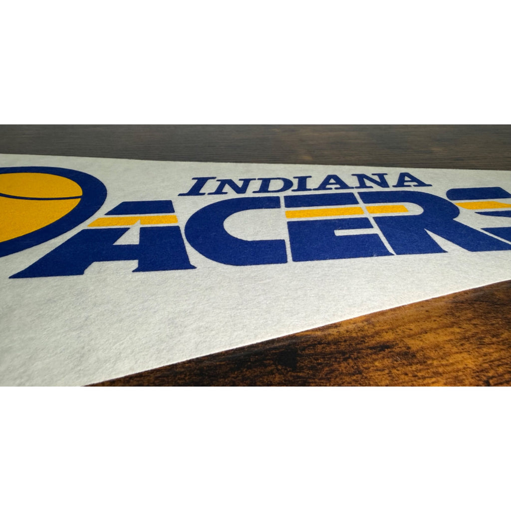 Indiana Pacers NBA Official Felt Pennant Banner - Vintage Team Memorabilia - Blue & Yellow Design