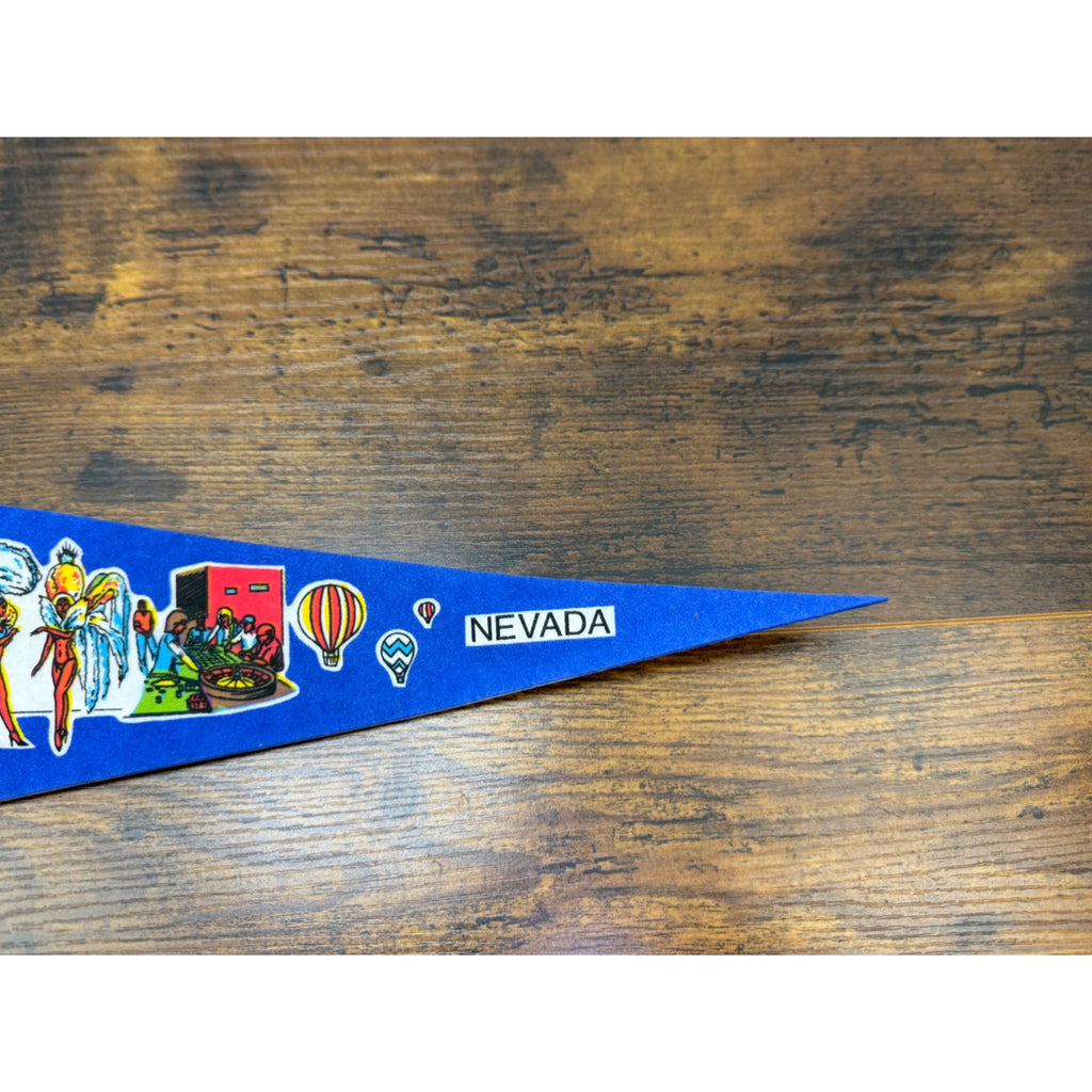 Vintage Reno Nevada Souvenir Felt Pennant 27 inches