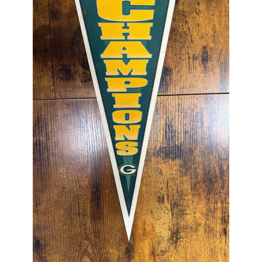 Vintage 90’s NFL Green Bay Packers Pennant Flag Super Bowl XXXI Champions