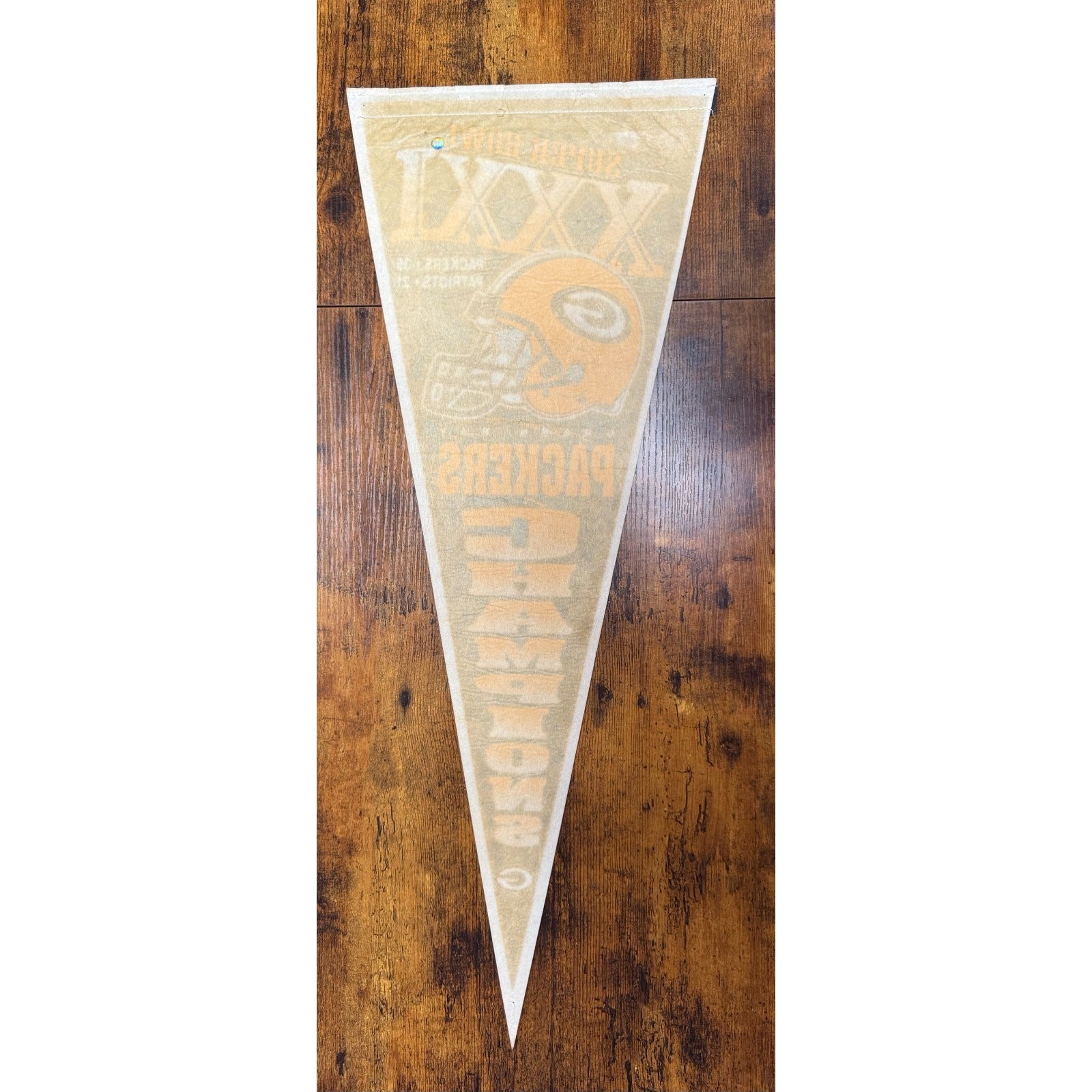 Vintage 90’s NFL Green Bay Packers Pennant Flag Super Bowl XXXI Champions