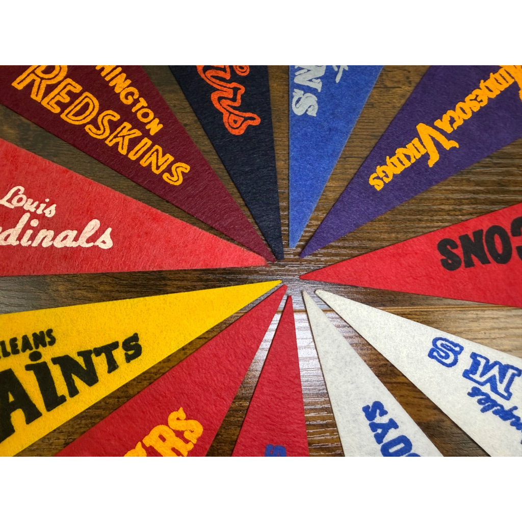 Vintage NFL NFC Team Felt Pennant Set of 11 Classic Logos - Football