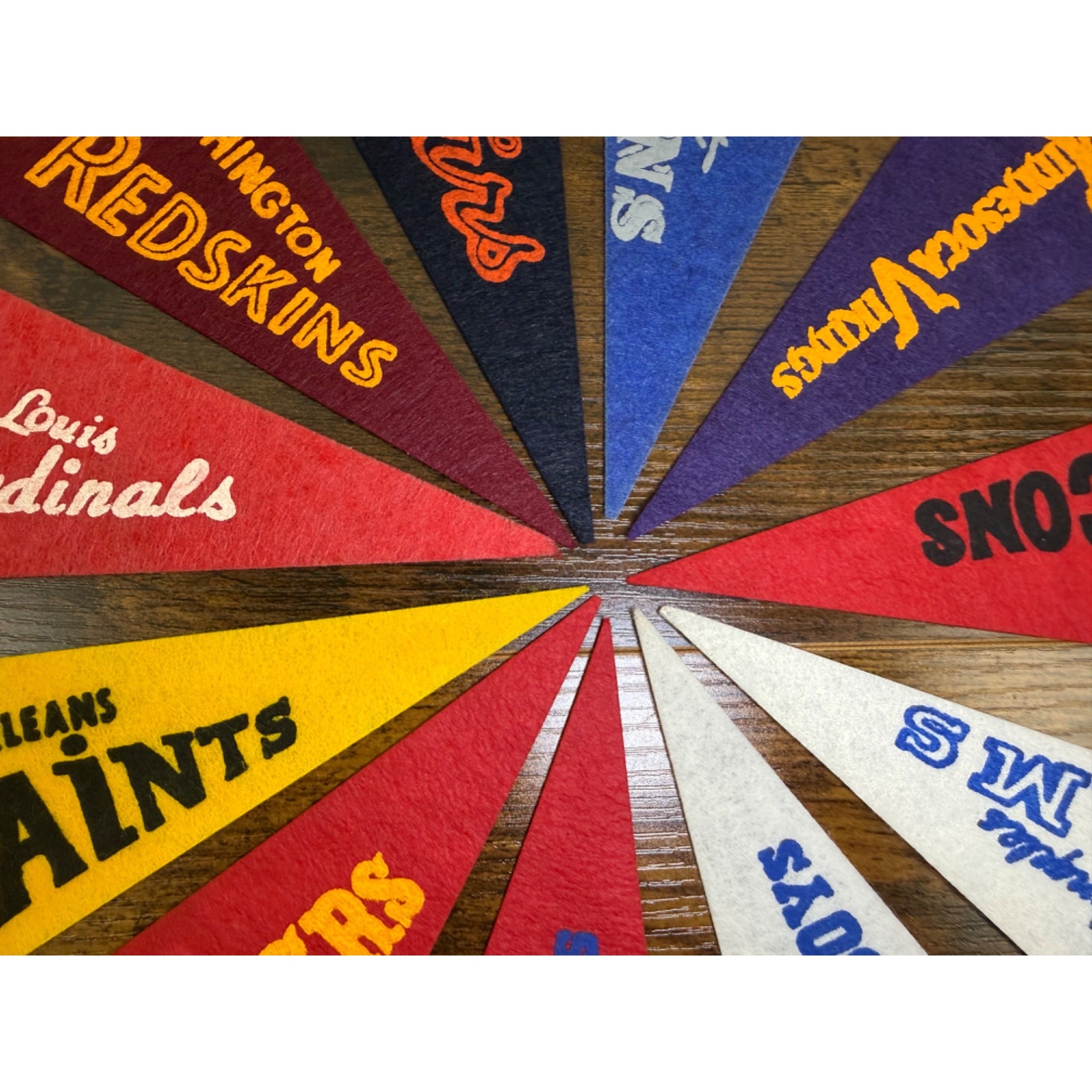 Vintage NFL NFC Team Felt Pennant Set of 11 Classic Logos - Football