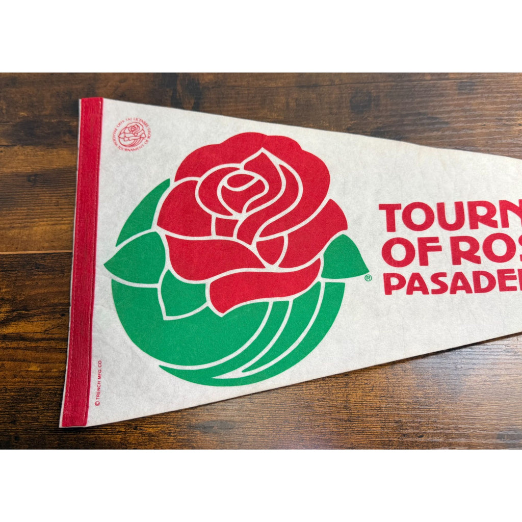 Vintage Tournament Of Roses Pasadena Calif Felt Pennant By Trench MFG Co